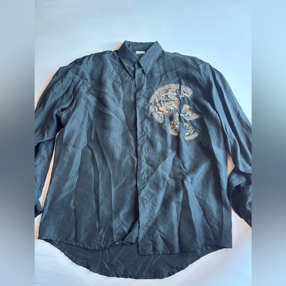 Movado Silk Embroidered Blouse Medium